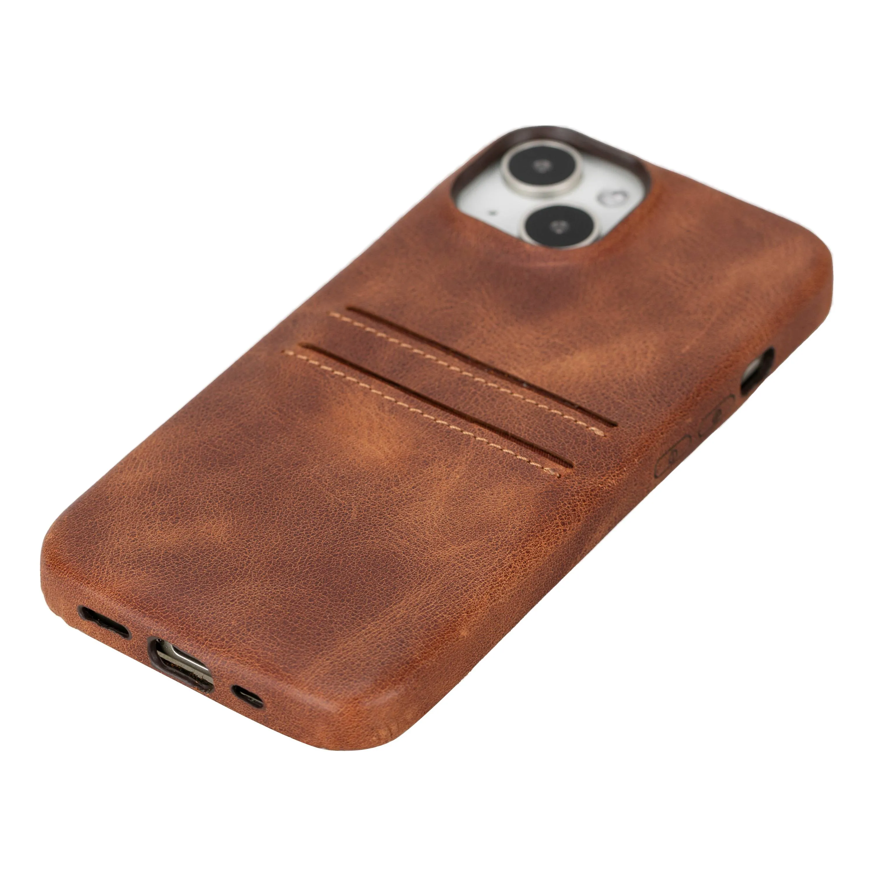 iPhone 15 Snap-on Leather Wallet Case