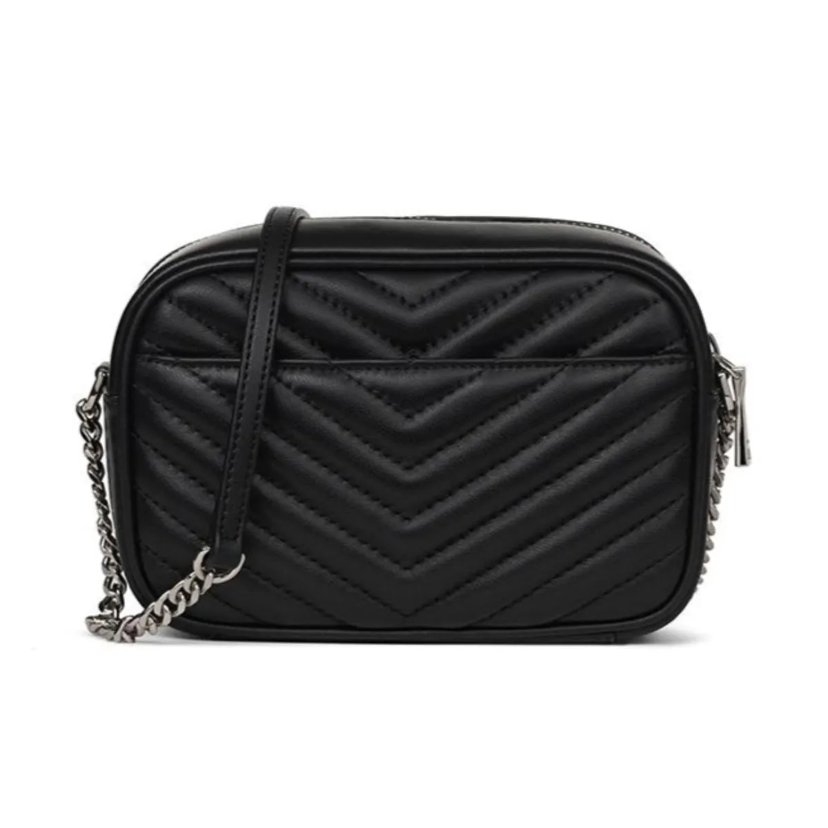 J.ESTINA RUBY SM Crossbody Shoulder Bag Black Lambskin Quilting Light Weight Bag / from Seoul, Korea