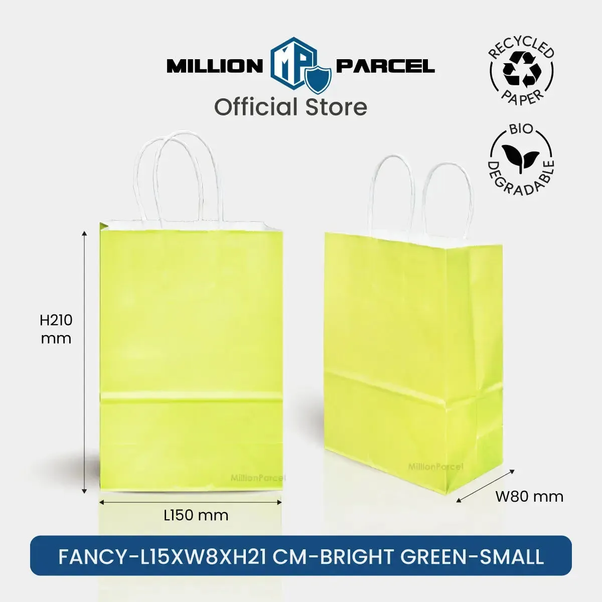 Kraft Paper Bag with Twisted Handle | Colour Paper Bag
