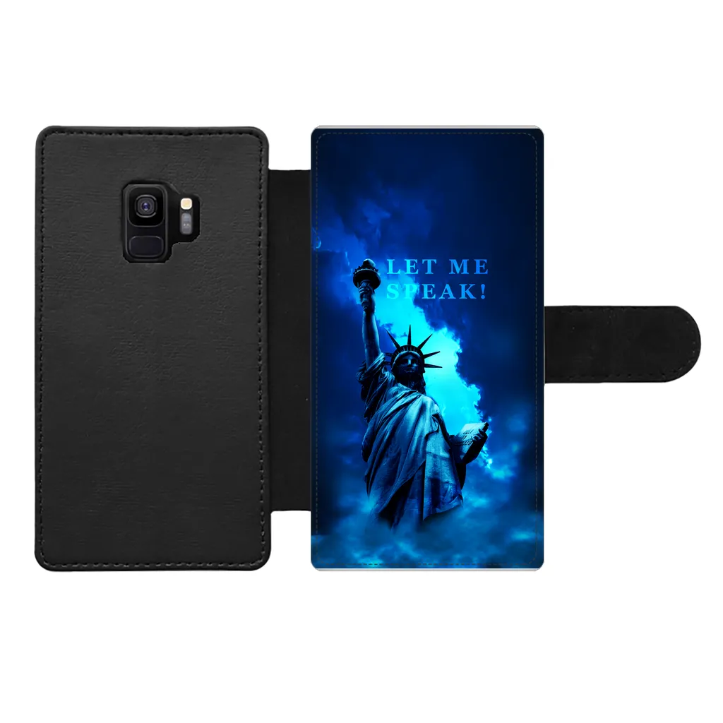 Lady Liberty Front Printed Wallet Cases