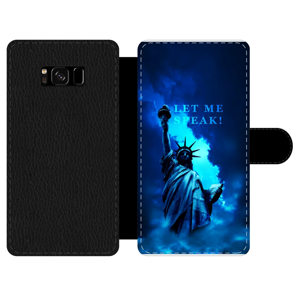 Lady Liberty Front Printed Wallet Cases