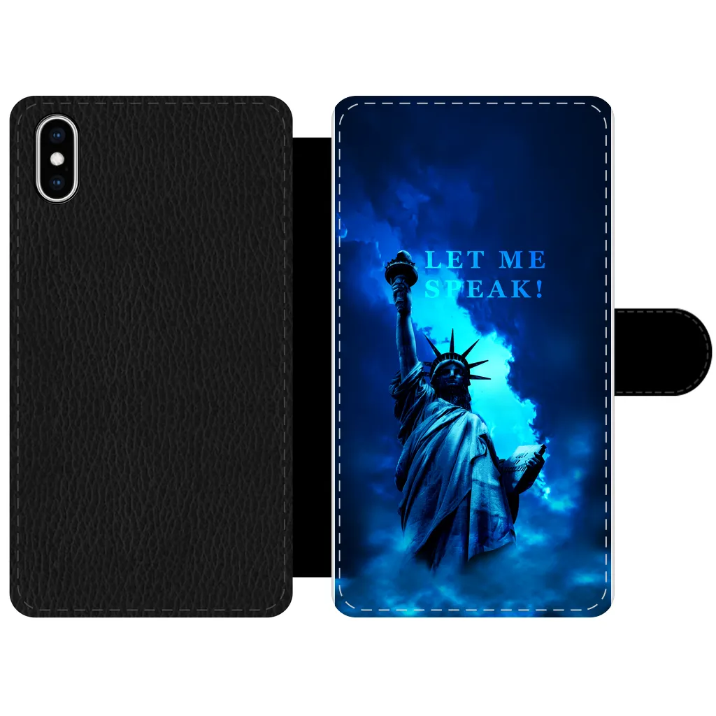 Lady Liberty Front Printed Wallet Cases