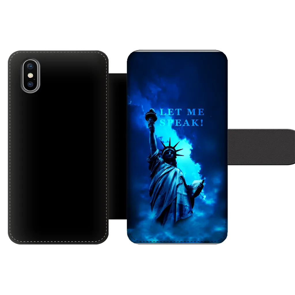 Lady Liberty Front Printed Wallet Cases