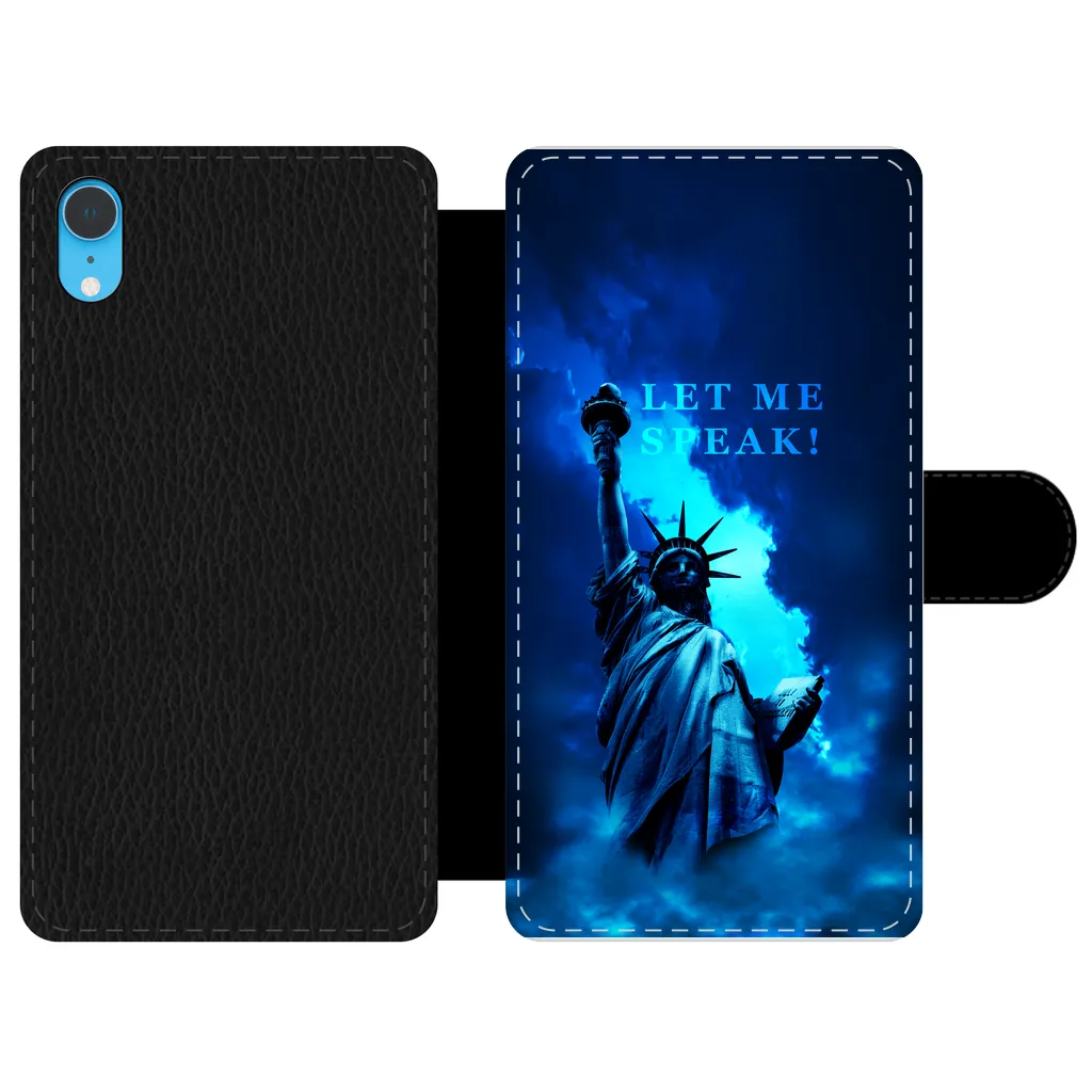 Lady Liberty Front Printed Wallet Cases