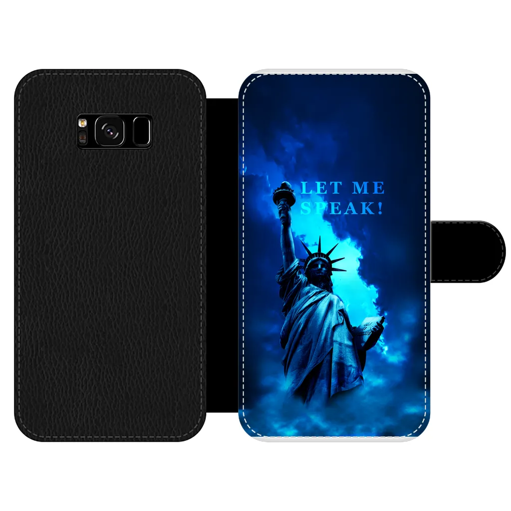 Lady Liberty Front Printed Wallet Cases