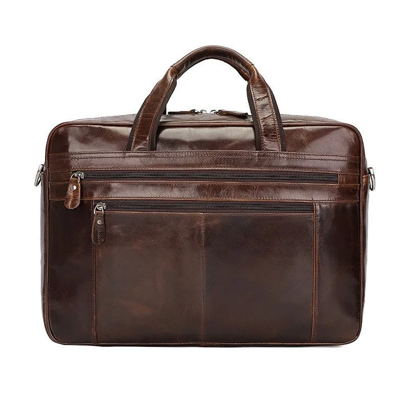 Leather Handbag Briefcase Napa Men's Real-leather Bag