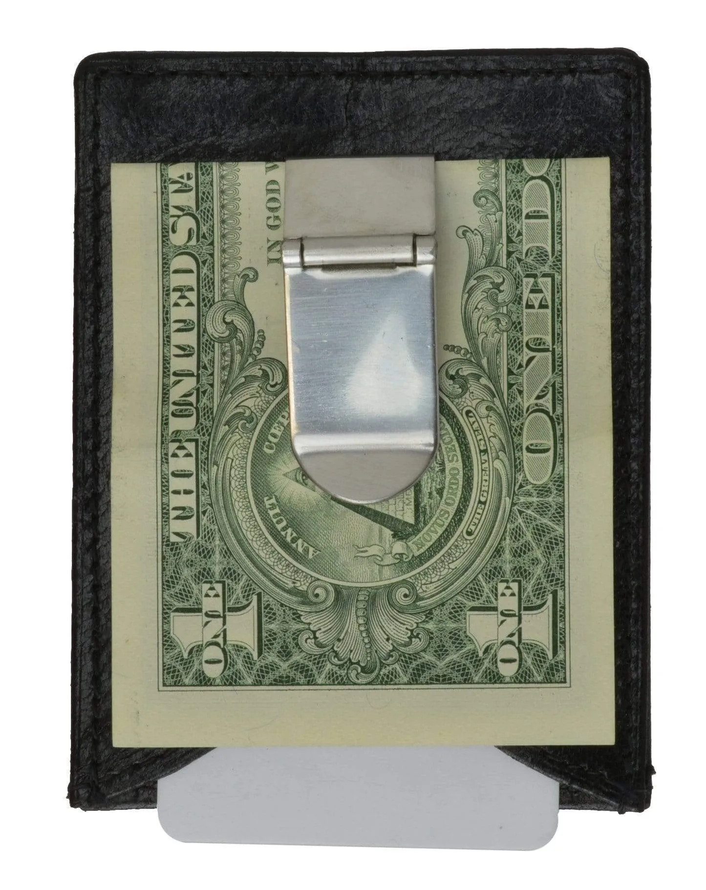 Leather Slim Money Clip Wallet with Credit Card /ID Slot 162 (C)