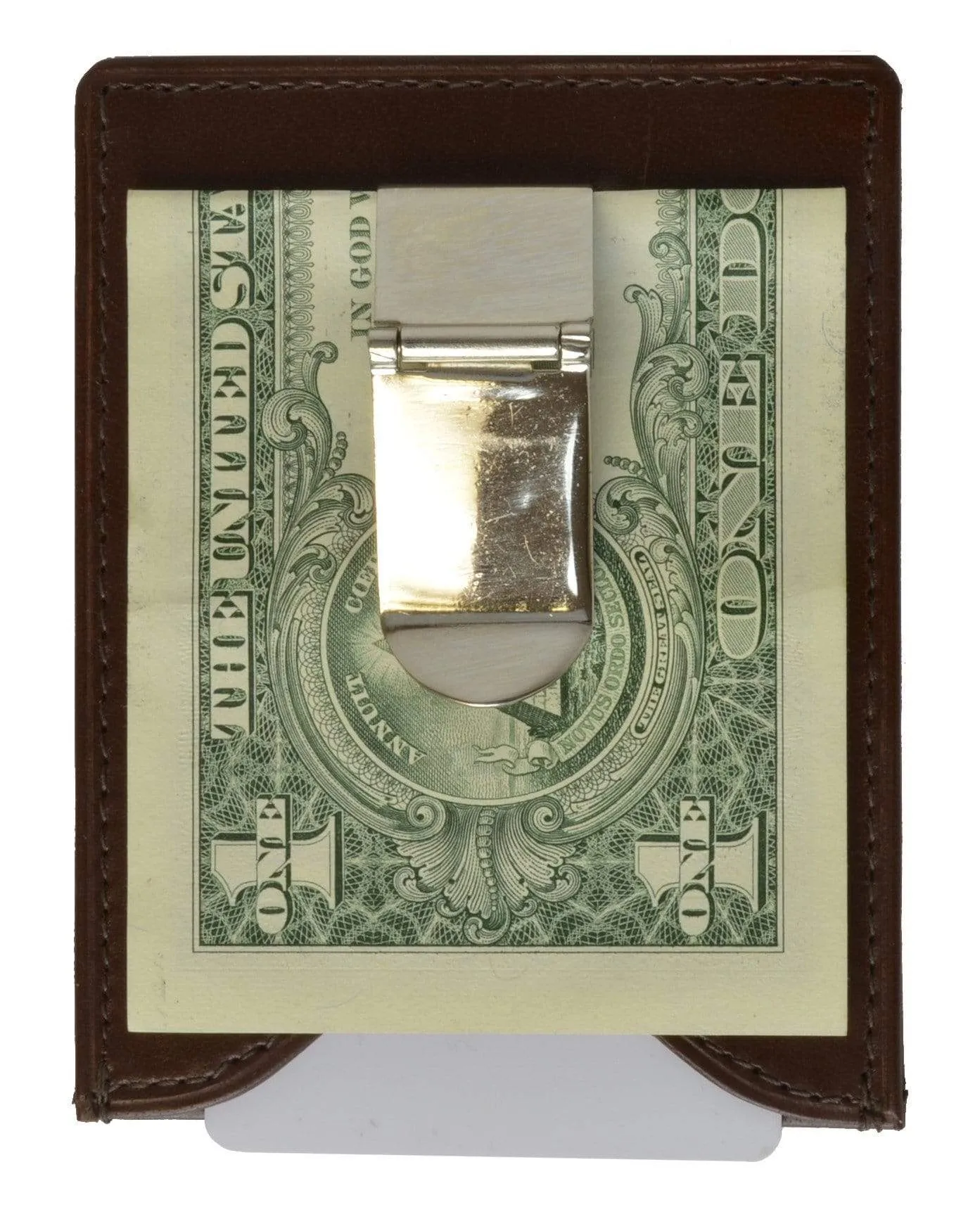 Leather Slim Money Clip Wallet with Credit Card /ID Slot 162 (C)