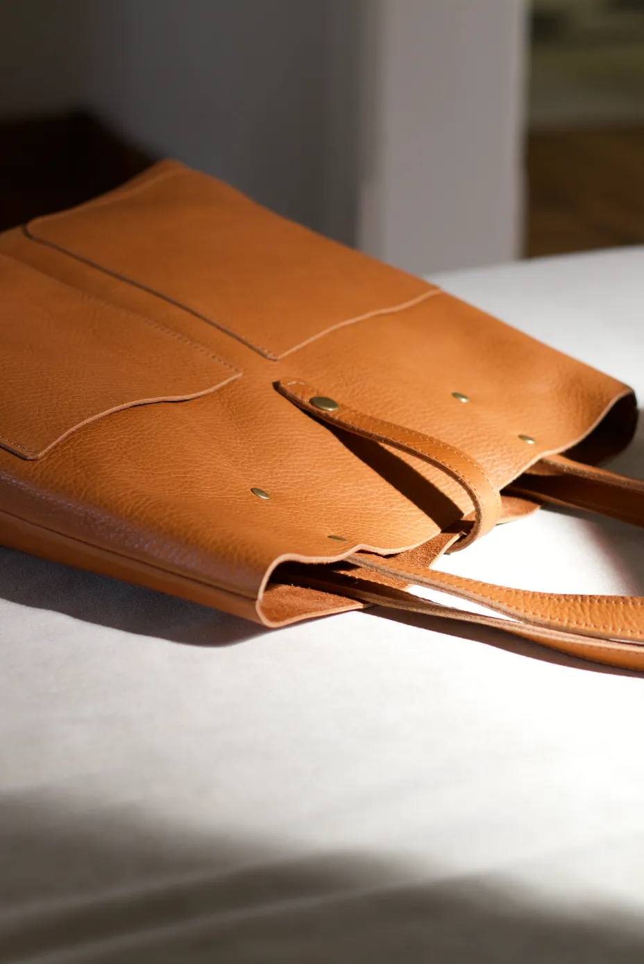 Leather tote bag - Jacarandá