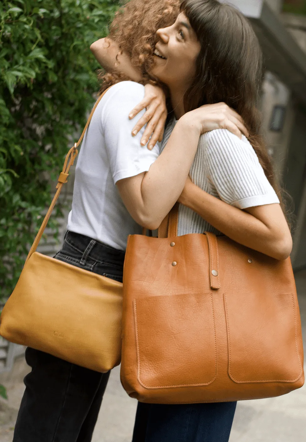 Leather tote bag - Jacarandá