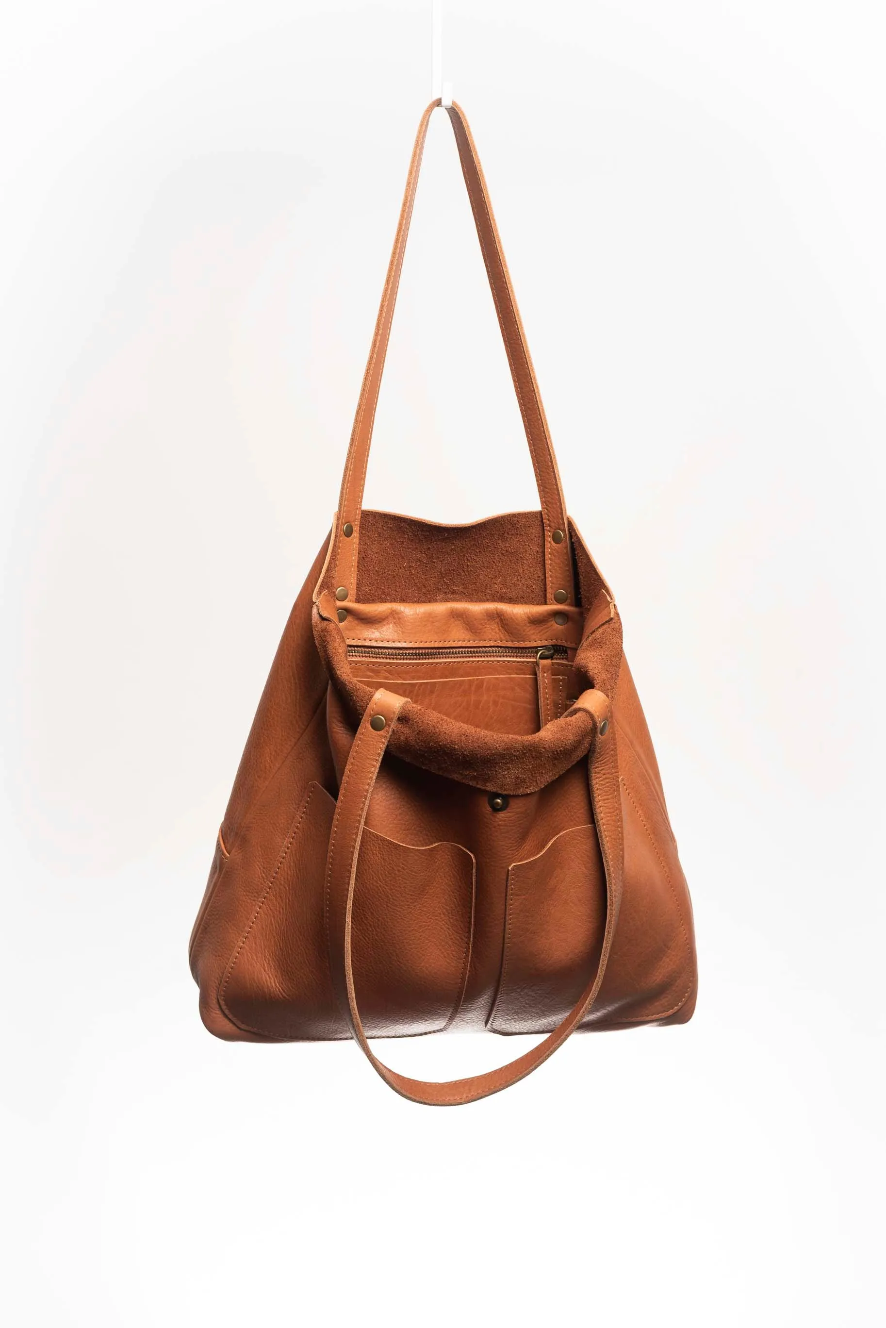 Leather tote bag - Jacarandá