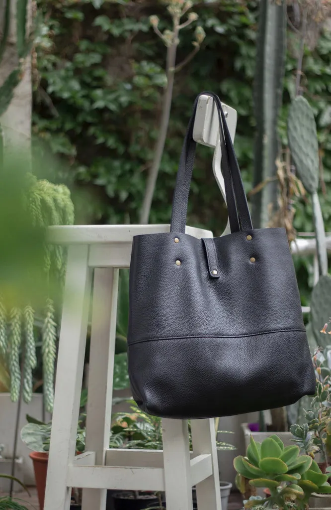 Leather tote bag - Jacarandá