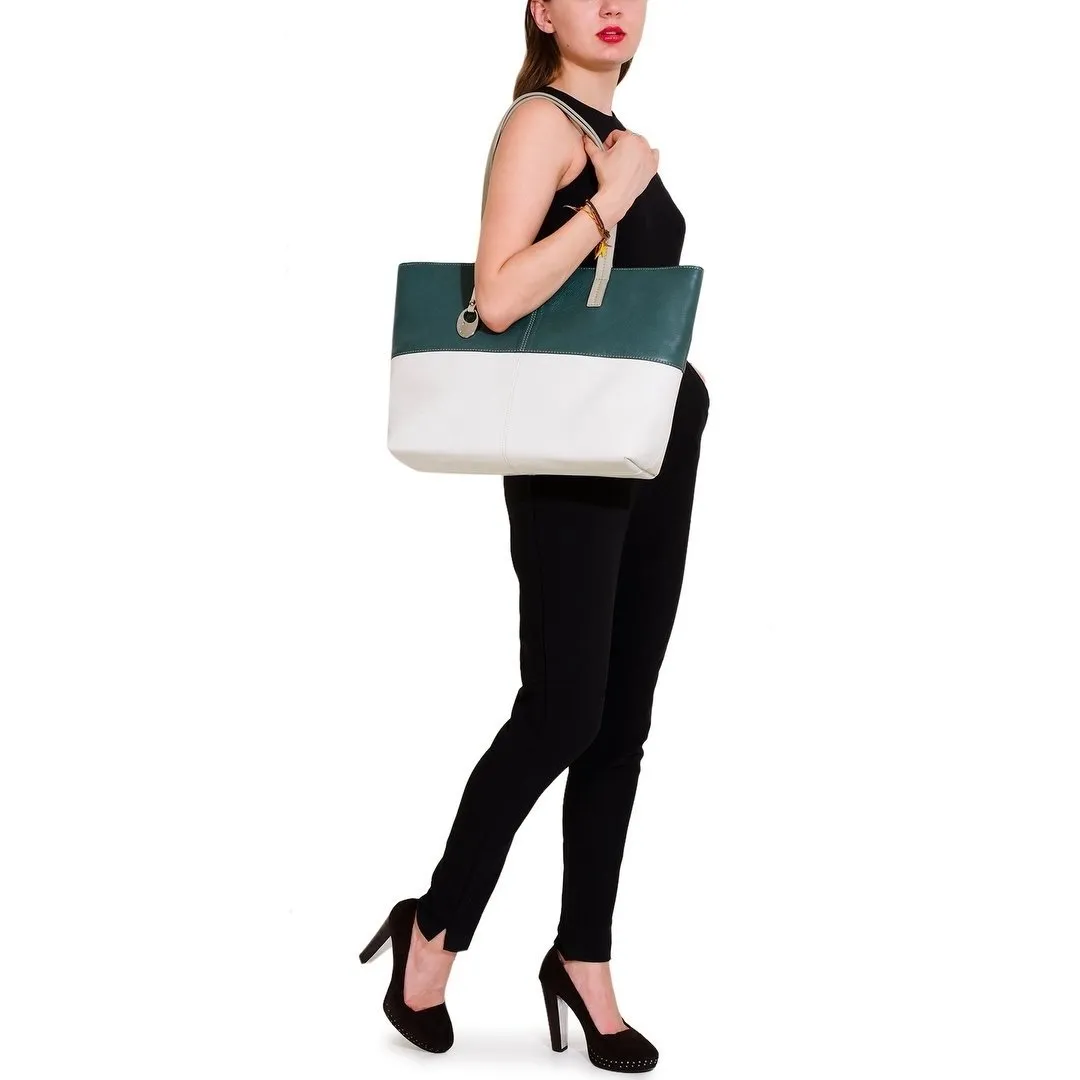Leather Tote Bag - PRU1345
