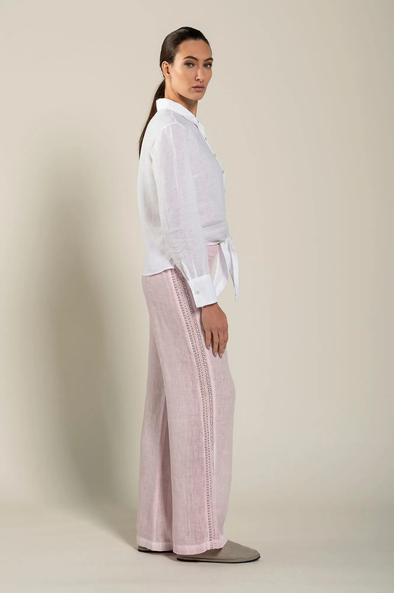 Long Sleeve Woman Shirt With Knot