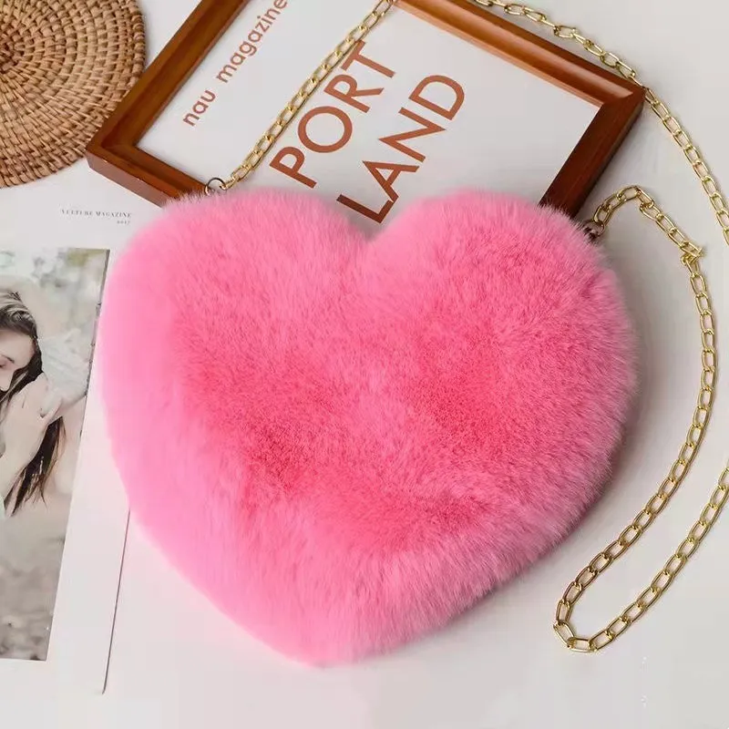 Love Bags for Women Plush Chain Shoulder Bags (Valentine's Day Party Bag) - Fashionzapp
