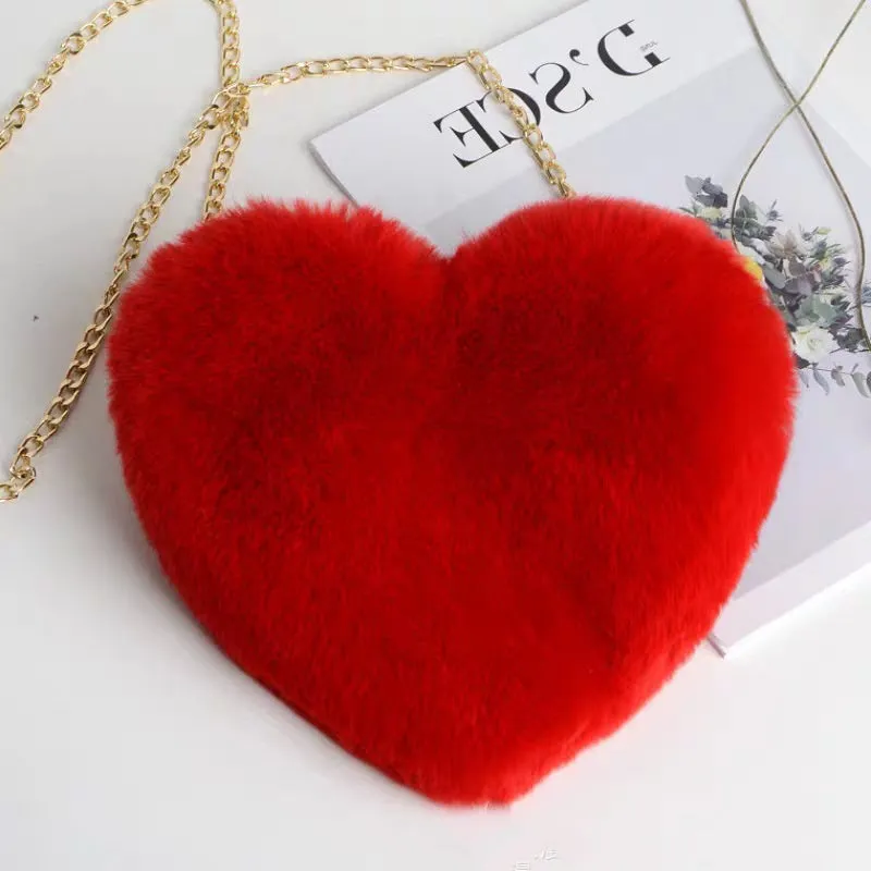 Love Bags for Women Plush Chain Shoulder Bags (Valentine's Day Party Bag) - Fashionzapp