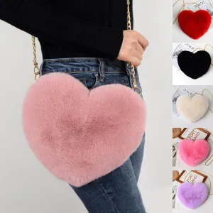 Love Bags for Women Plush Chain Shoulder Bags (Valentine's Day Party Bag) - Fashionzapp