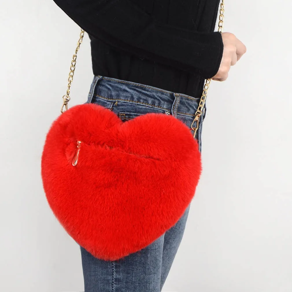 Love Bags for Women Plush Chain Shoulder Bags (Valentine's Day Party Bag) - Fashionzapp