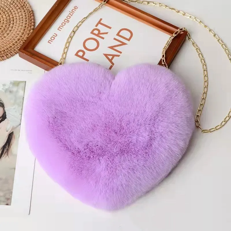 Love Bags for Women Plush Chain Shoulder Bags (Valentine's Day Party Bag) - Fashionzapp