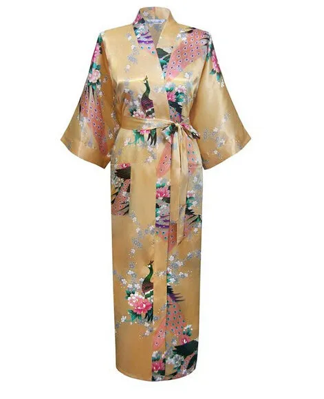 Luxurious Japanese Satin Kimono Robe