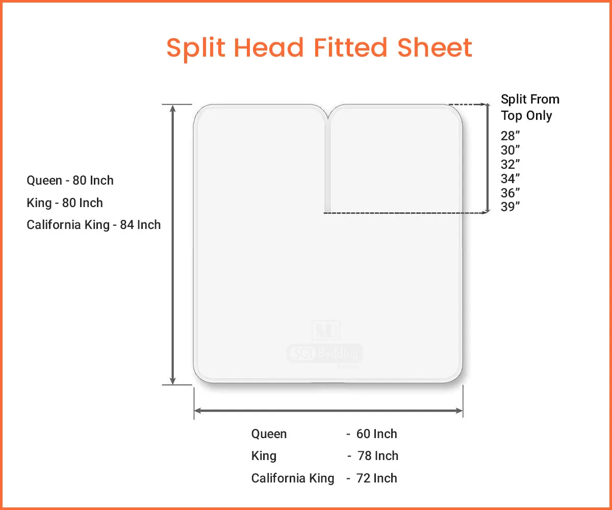 Luxurious Royal Blue Split Head Sheets - 600TC