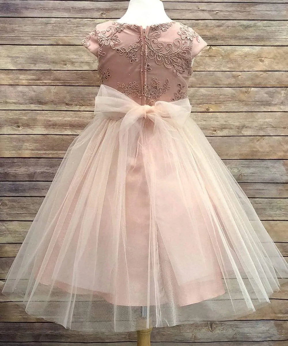 Luxurious Silk & Glittery Tulle Top Burgundy