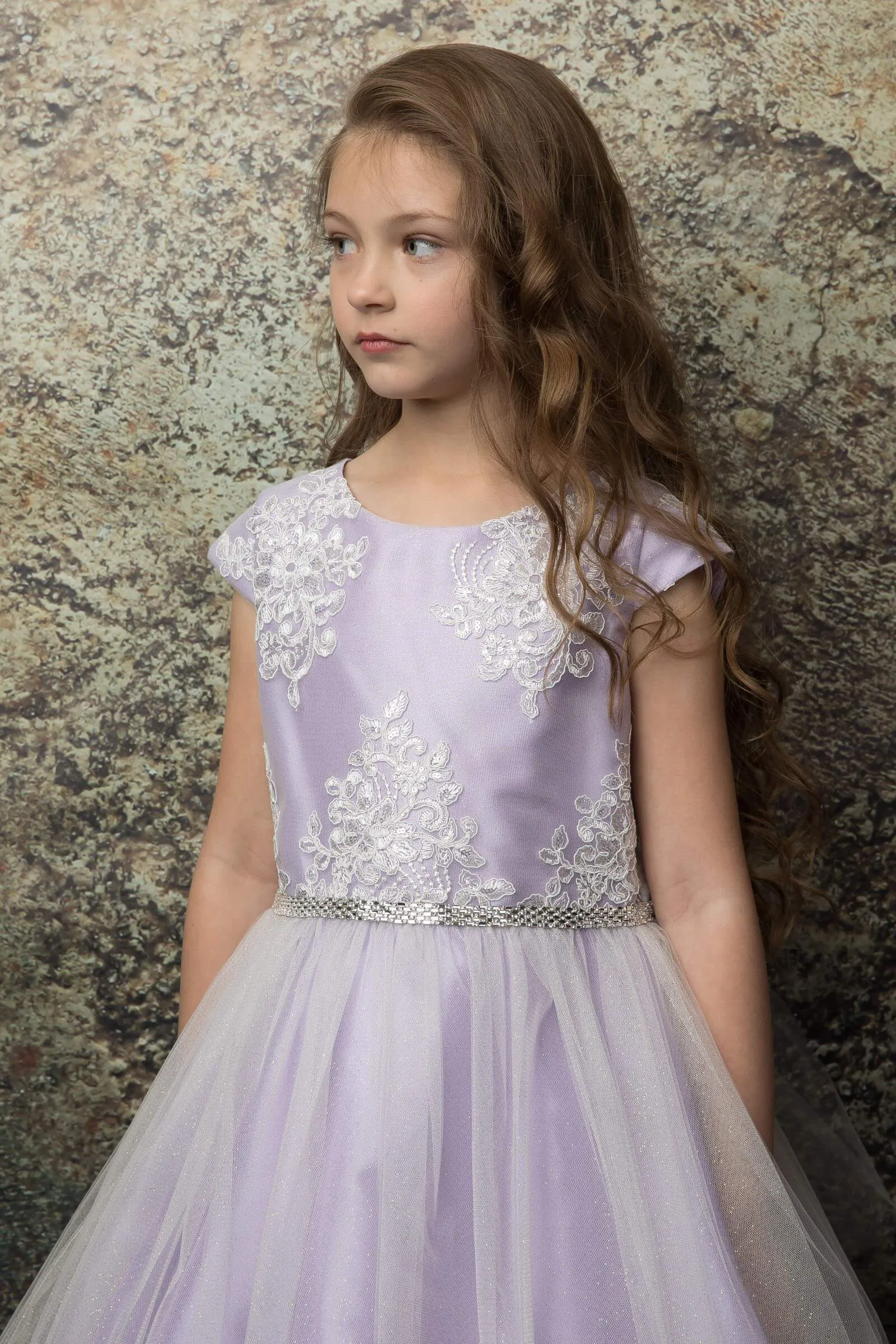 Luxurious Silk & Glittery Tulle Top Burgundy