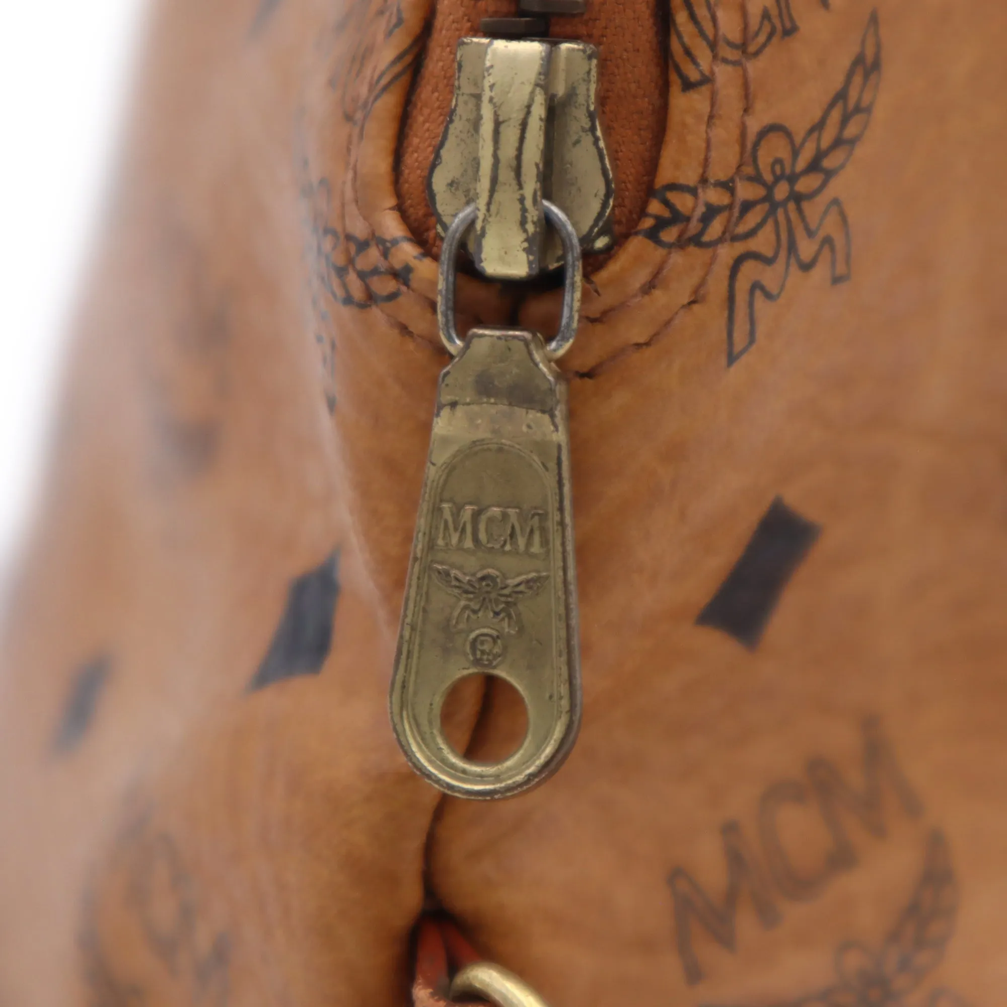 MCM Visetos Leather Dome Handbag