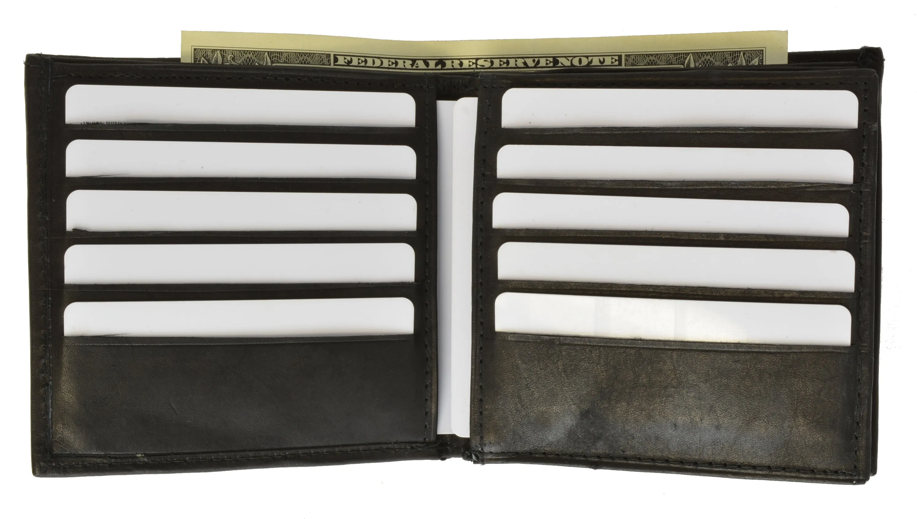 Mens Hispter Genuine Leather Bifold Card ID Wallet 501CF