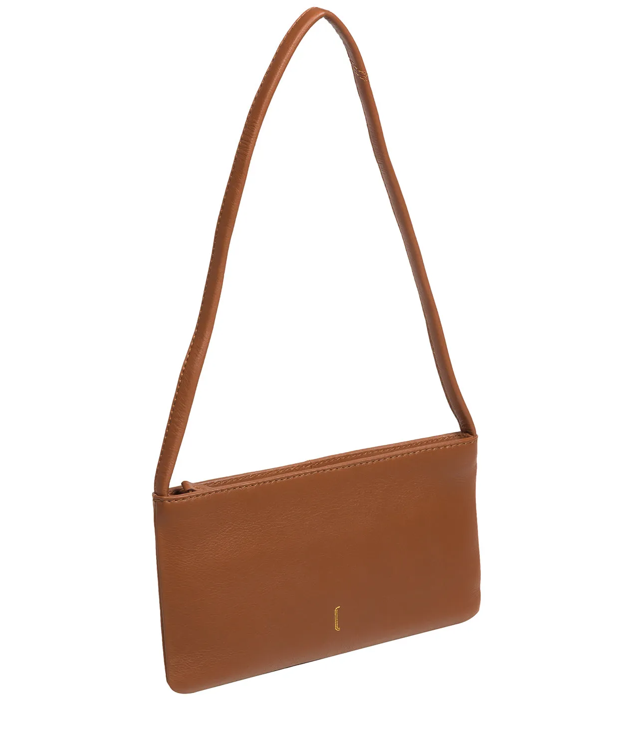'Mimi' Tan Leather Evening Phone Bag