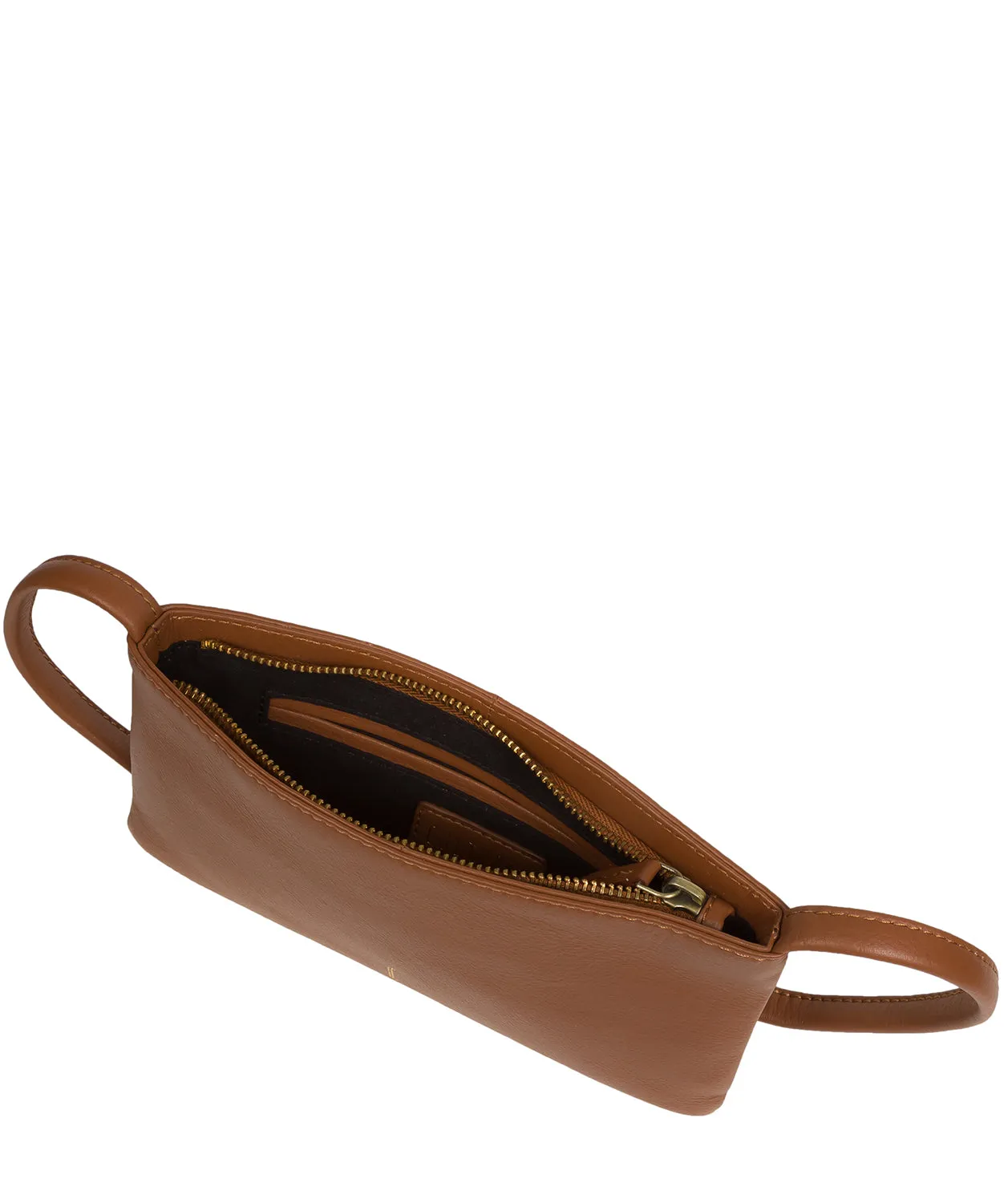 'Mimi' Tan Leather Evening Phone Bag