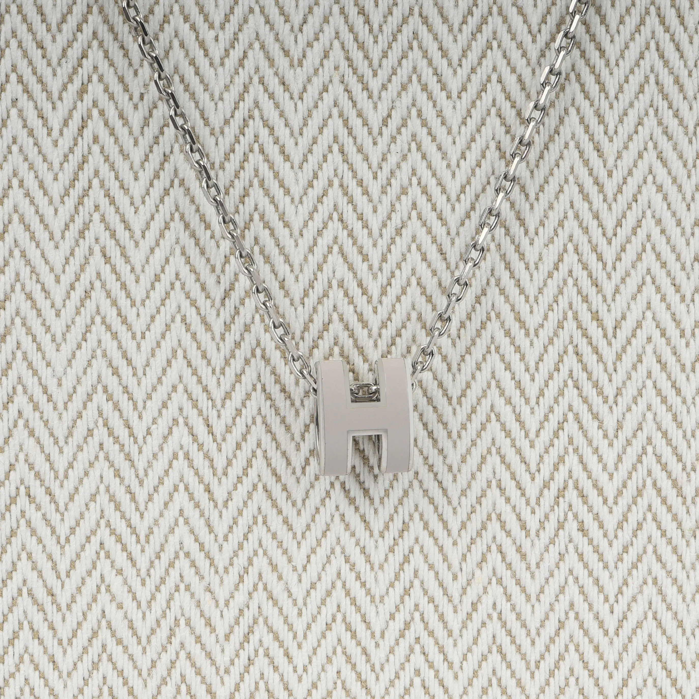 Mini Pop H Pendant - Palladium / Marron Glace