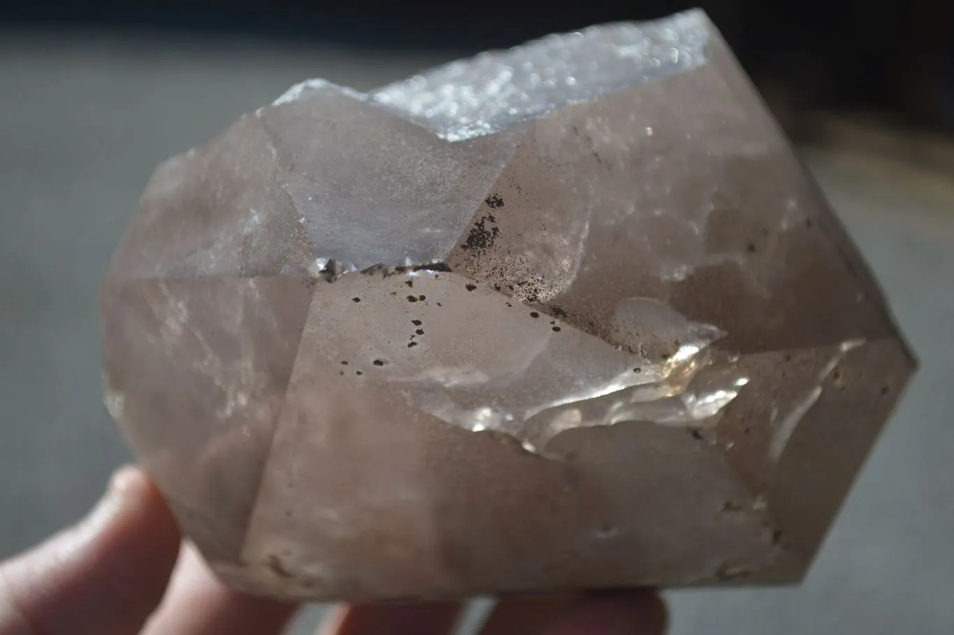 Natural Large Smokey Quartz Floater Crystal Formations x 2 From Mulanje, Malawi