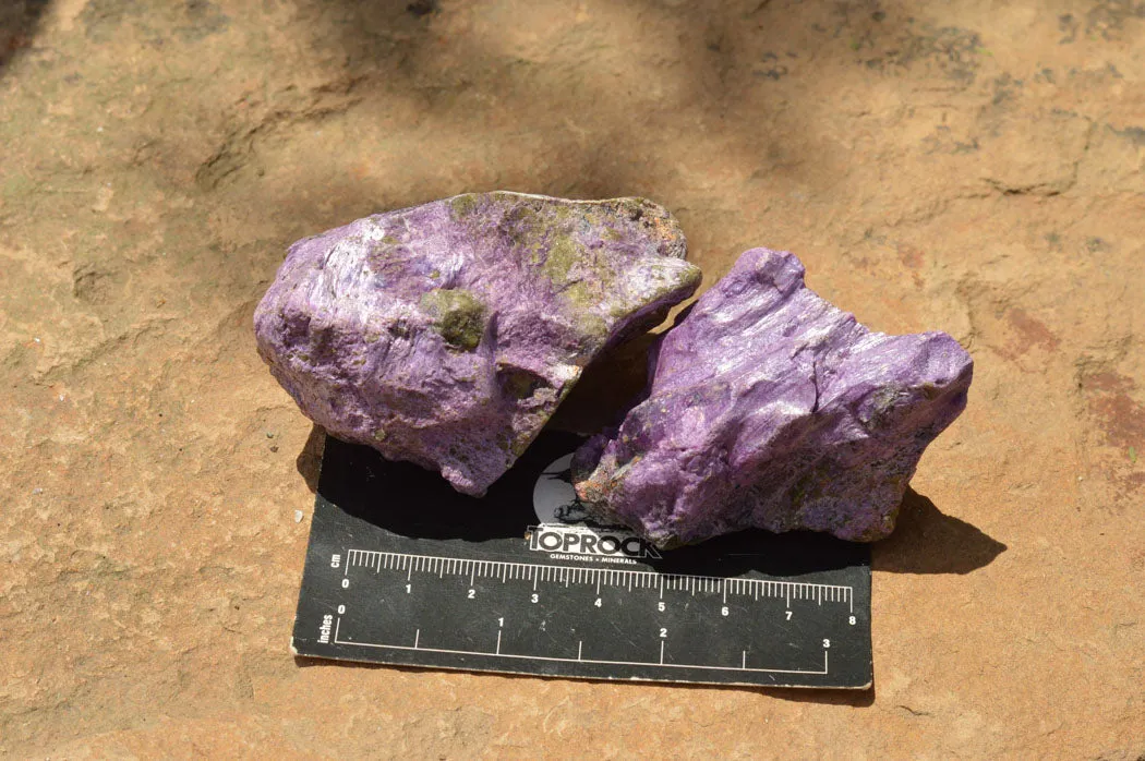 Natural Selected Purple Stichtite Specimens x 21 From Barberton, South Africa
