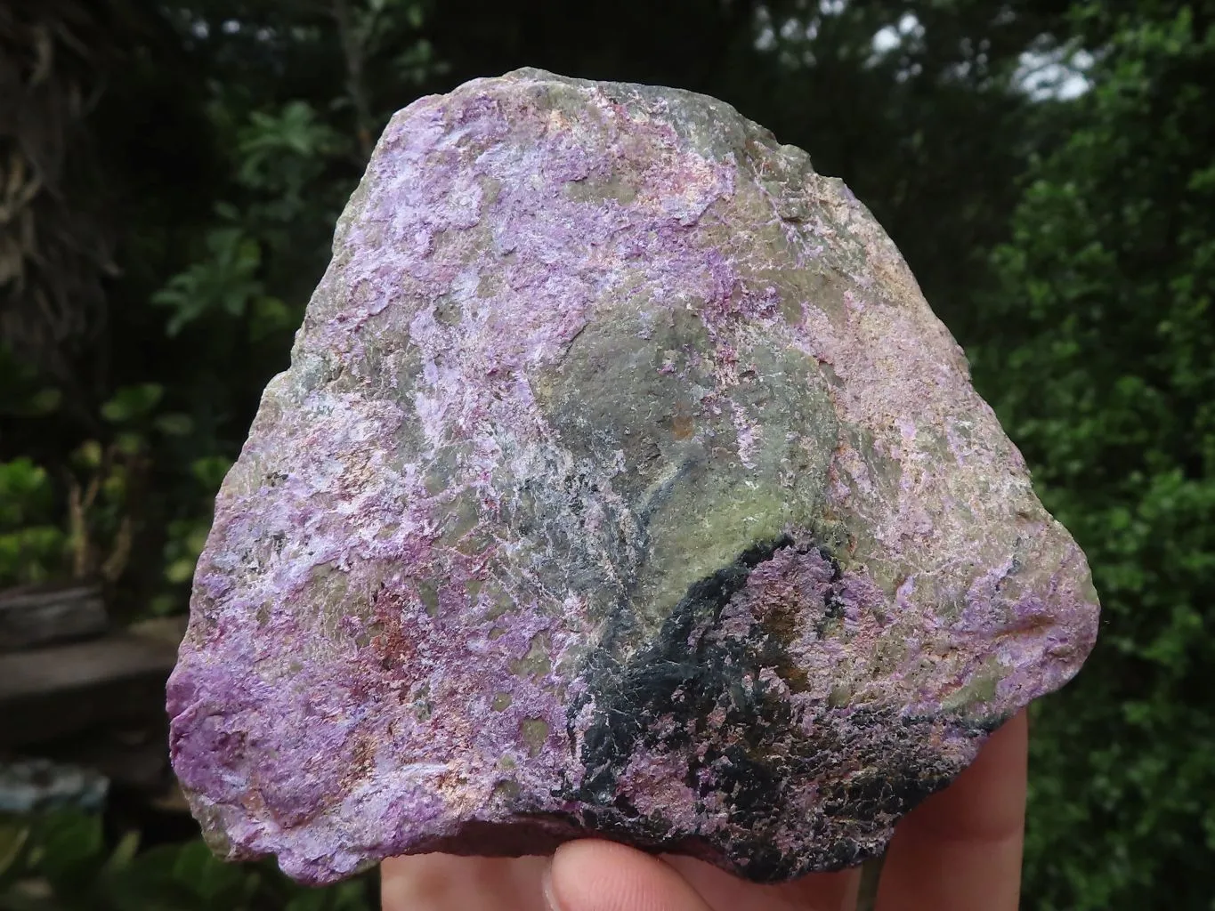 Natural Stichtite & Serpentine Specimens With Silky Purple Threads x 6 From Barberton, South Africa