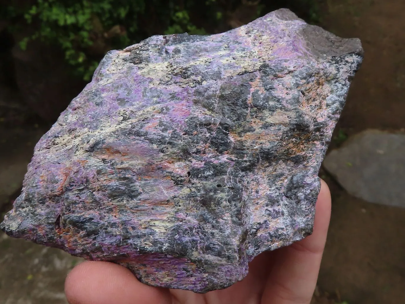 Natural Stichtite & Serpentine Specimens With Silky Purple Threads x 6 From Barberton, South Africa