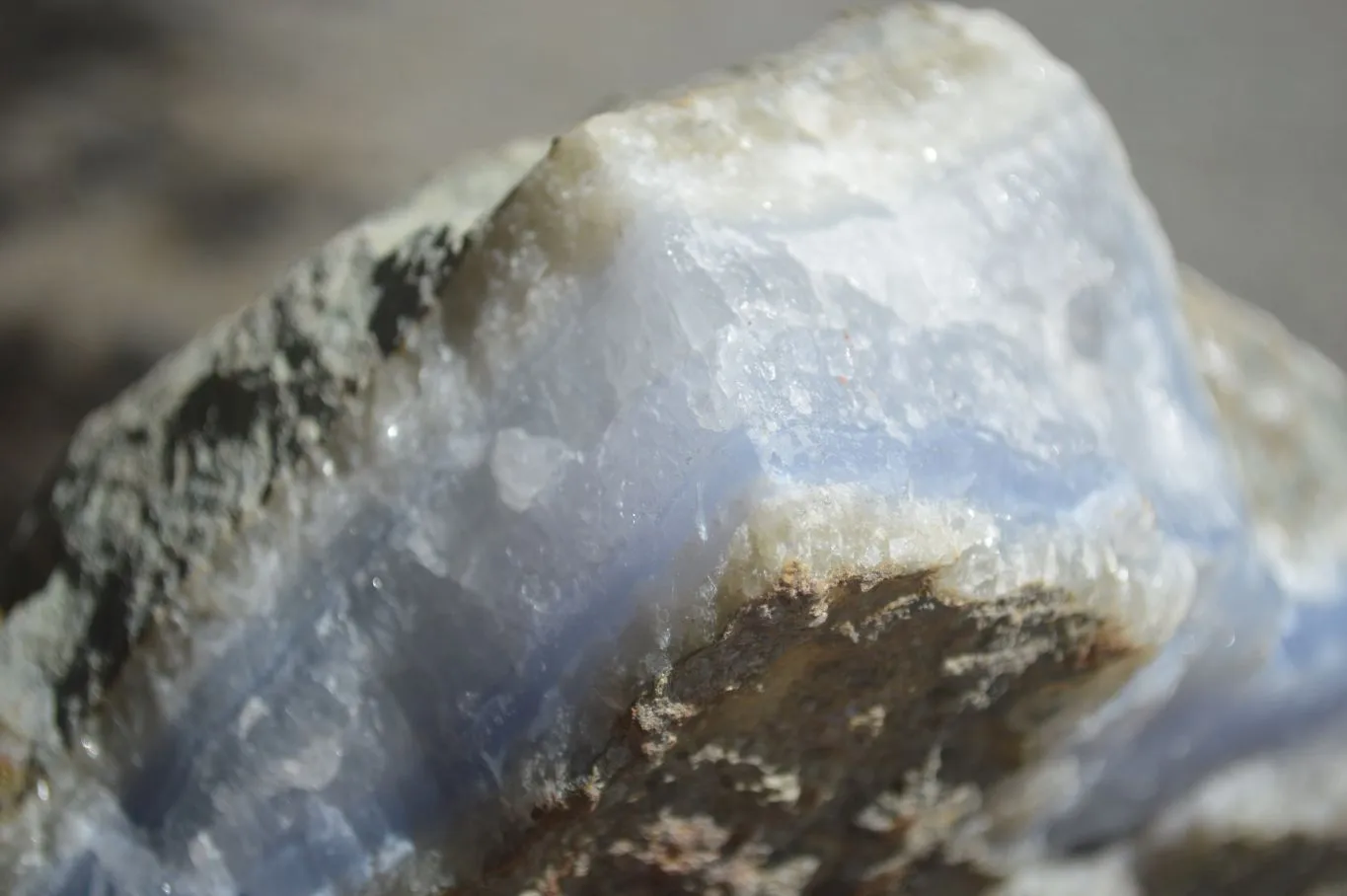 Natural XXL Blue Lace Agate Geode Specimen x 1 From Malawi