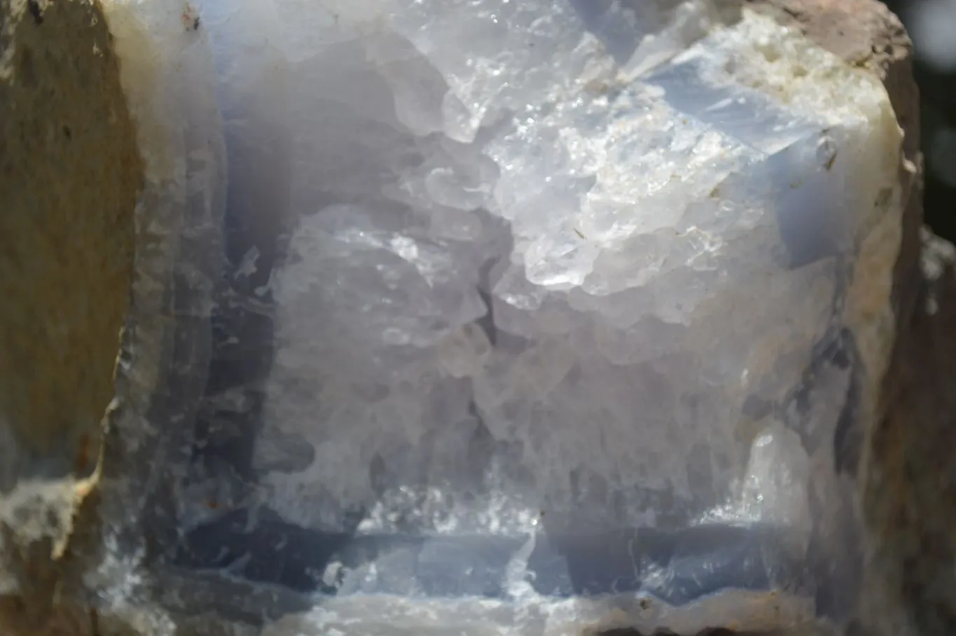 Natural XXL Blue Lace Agate Geode Specimen x 1 From Malawi