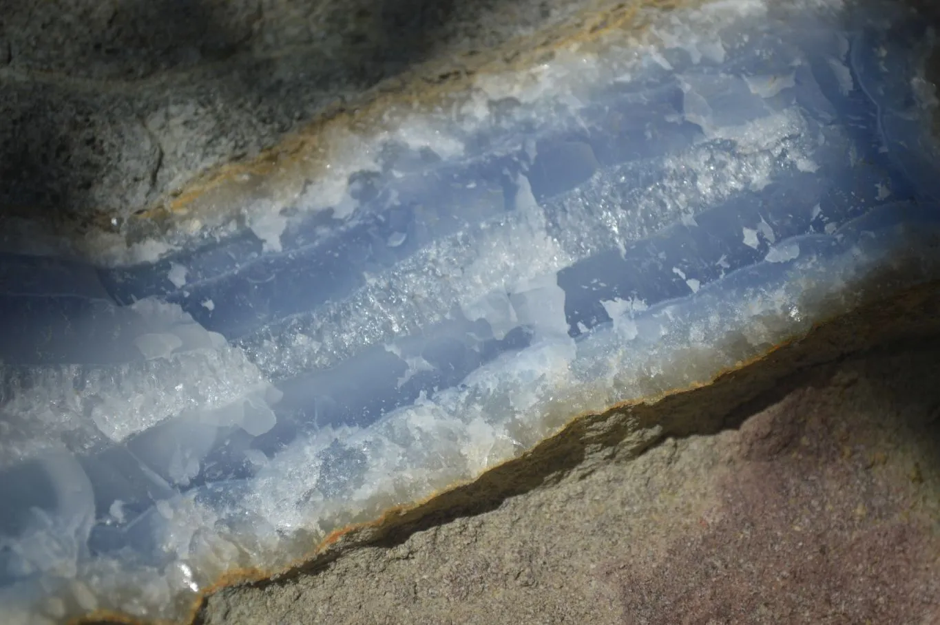 Natural XXL Blue Lace Agate Geode Specimen x 1 From Malawi