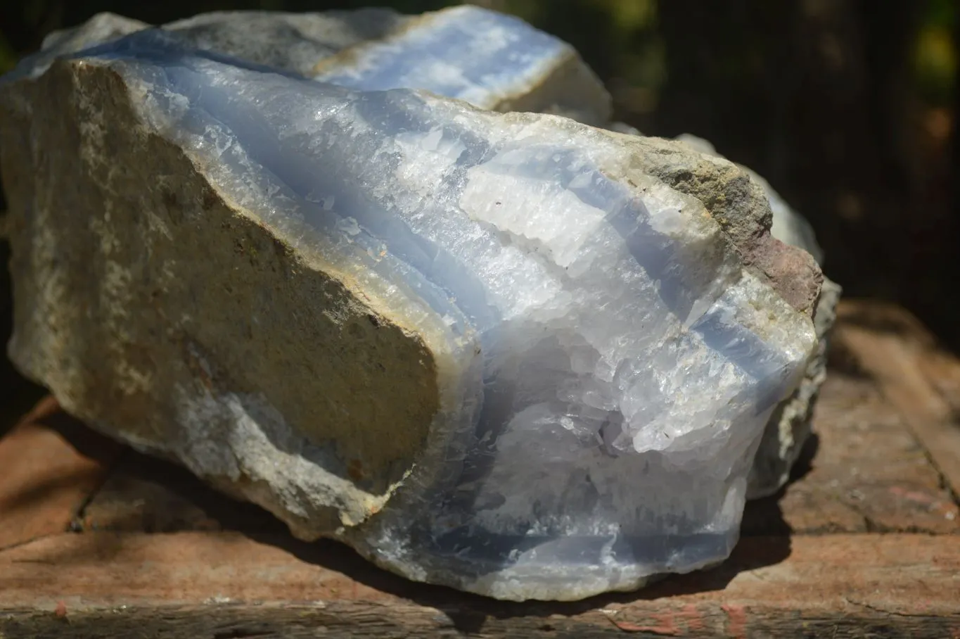 Natural XXL Blue Lace Agate Geode Specimen x 1 From Malawi