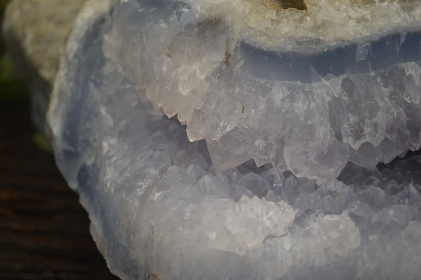 Natural XXL Blue Lace Agate Geode Specimen x 1 From Malawi