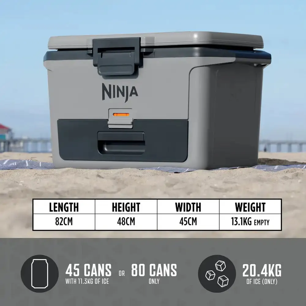 Ninja FB151UKGY FrostVault 50QT/47L Hard Drinks Cooler Box with Dry Zone, Slate Grey
