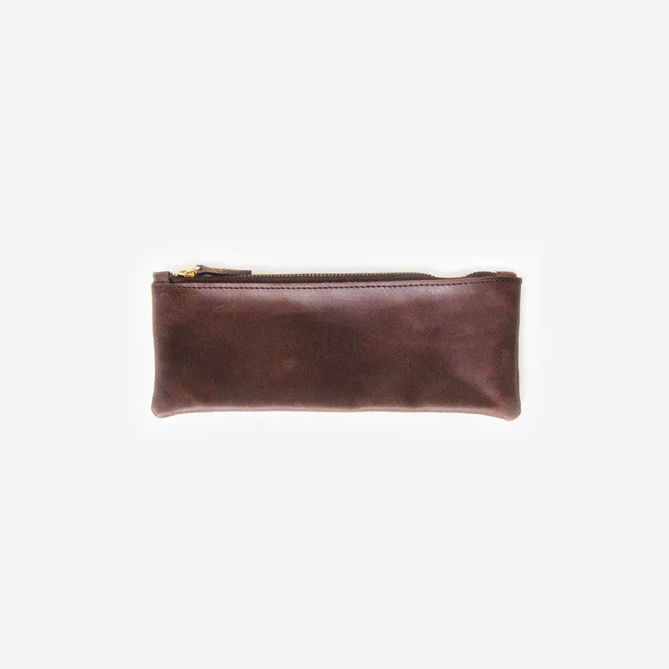 Nubuck Leather Pencil Pouch