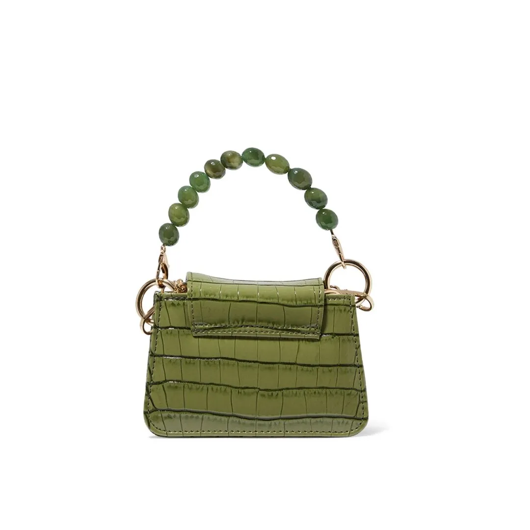 Olive Green Vegan Croc Horra Bag