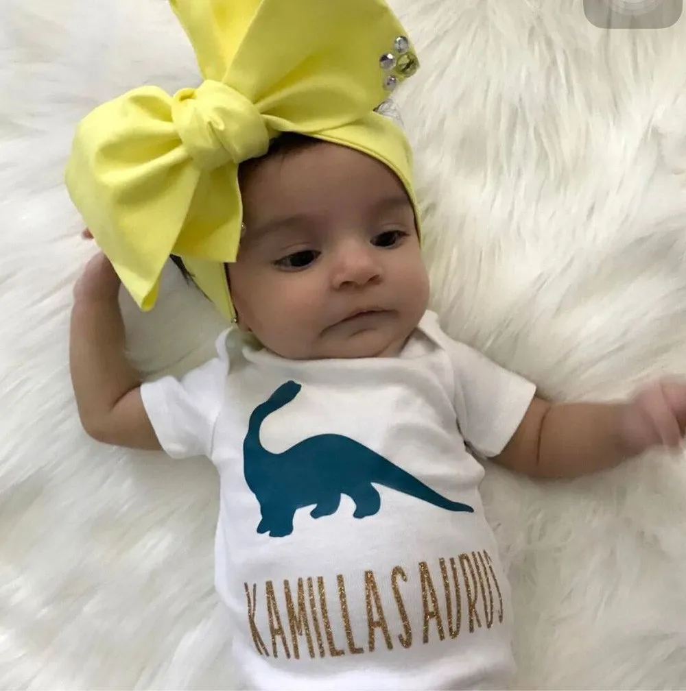 Personalized Infant Dinosaur Baby Romper Onesie