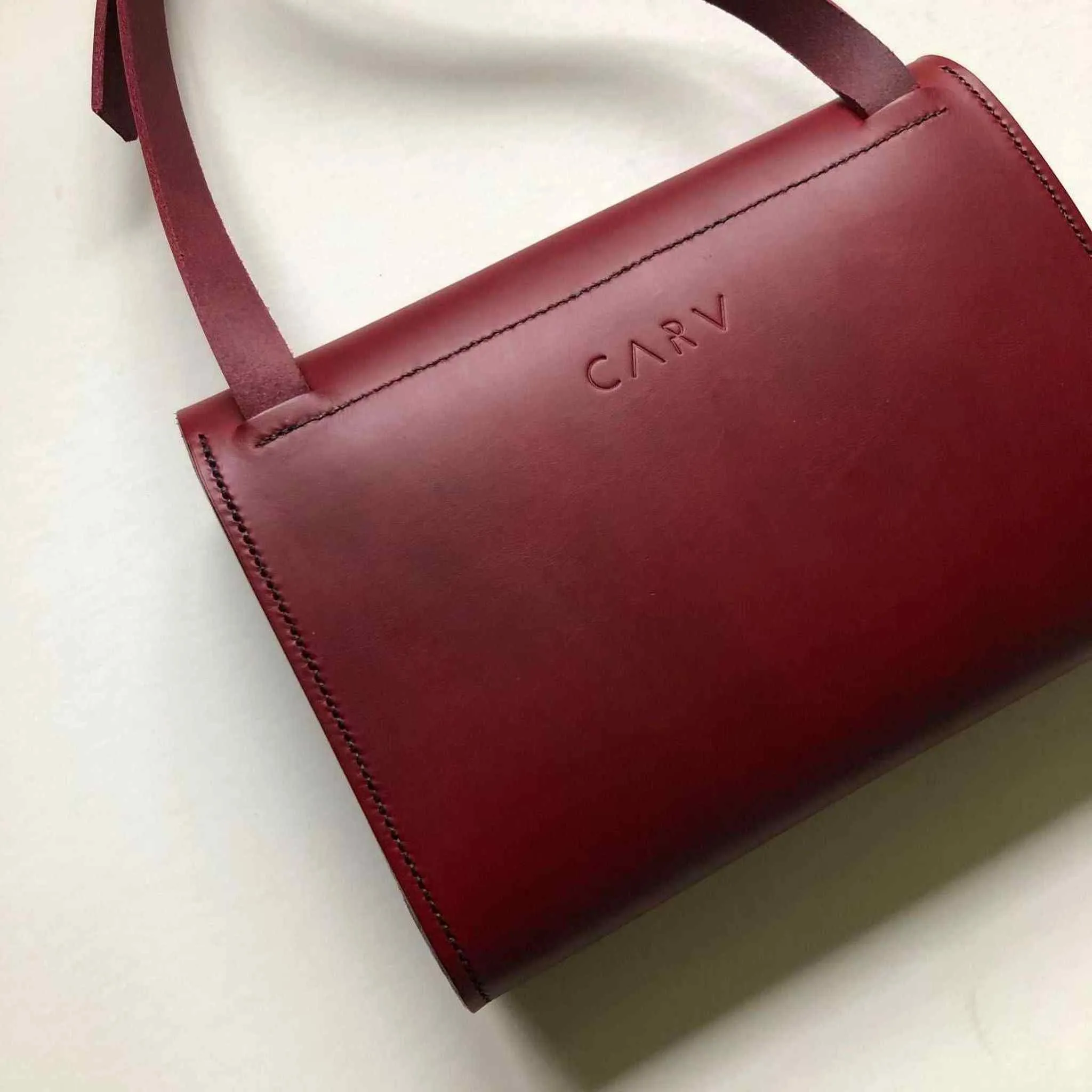 Pioneer Midi Red Leather Crossbody Bag