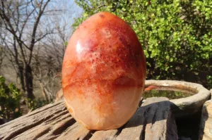 Polished Carnelian Agate Standing Free Form  x 1 From Madagascar