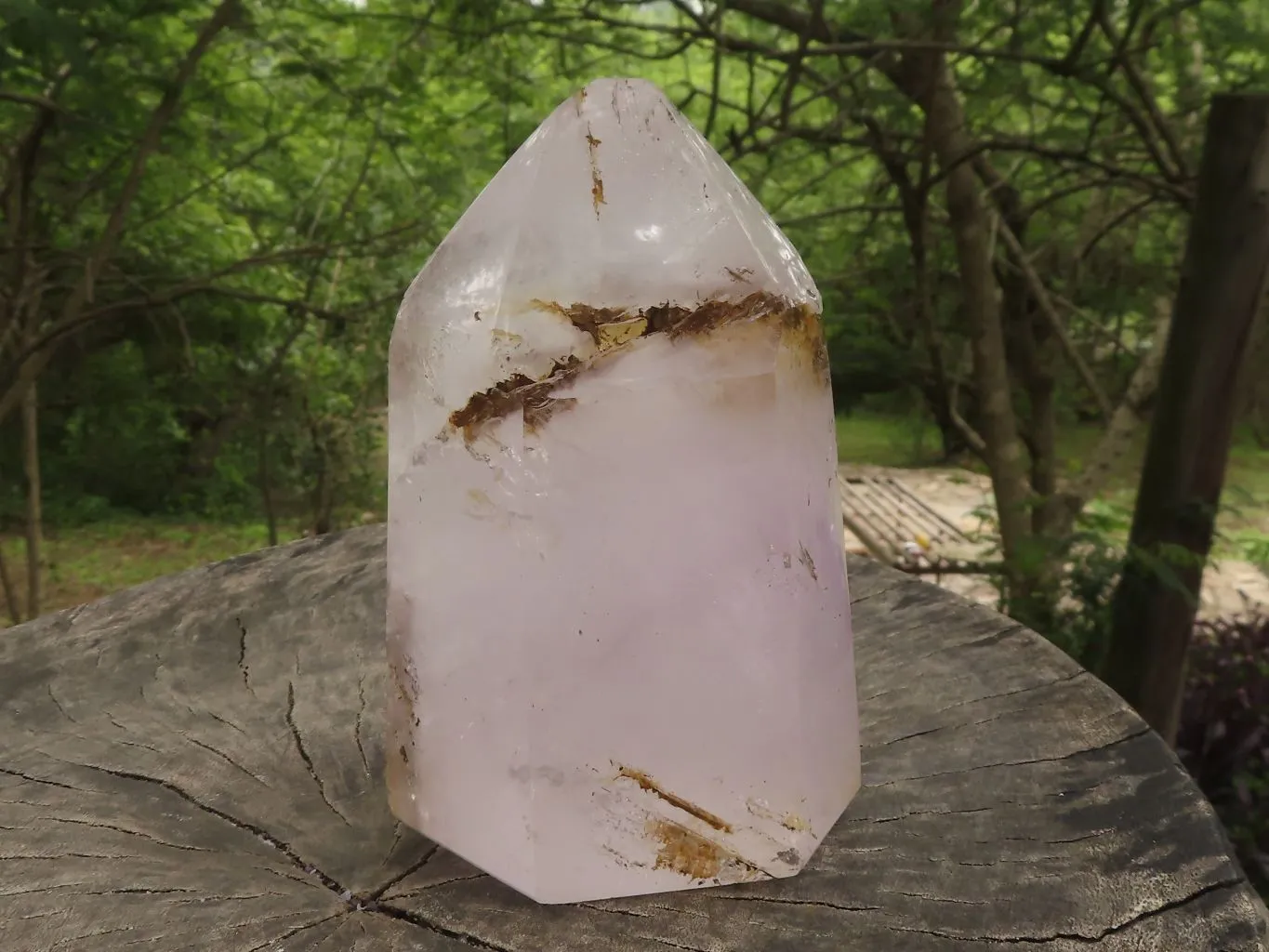 Polished Extra Large Window Amethyst Point x 1 From Akansobe, Madagascar