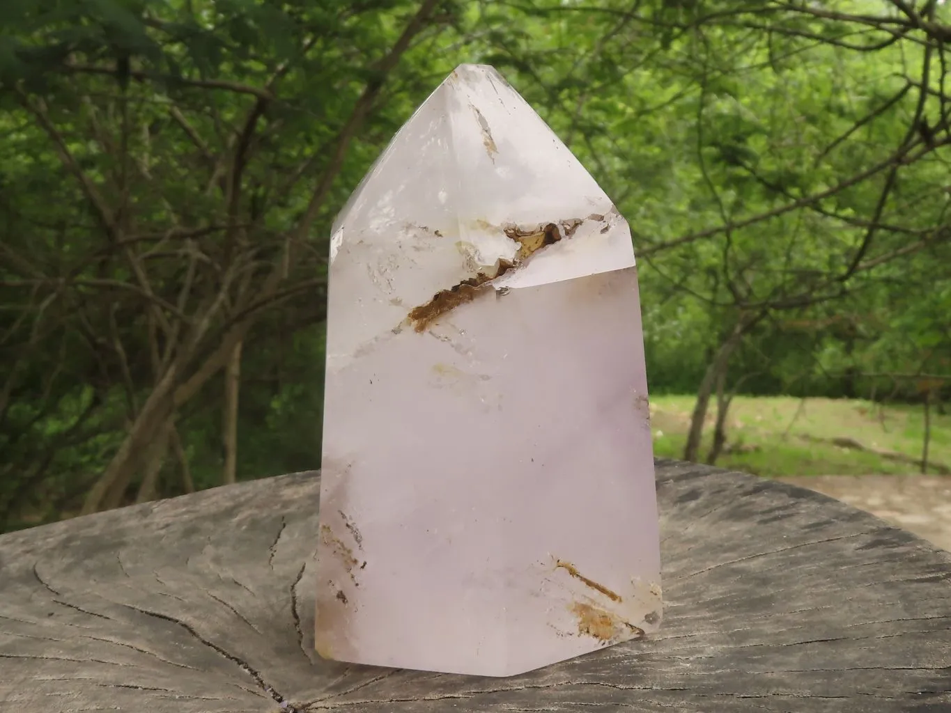 Polished Extra Large Window Amethyst Point x 1 From Akansobe, Madagascar