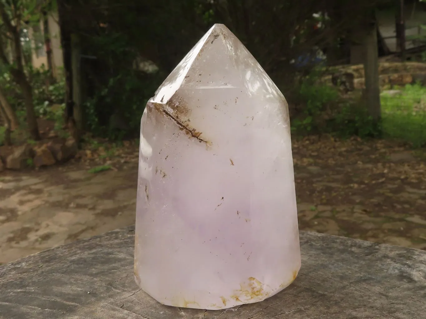 Polished Extra Large Window Amethyst Point x 1 From Akansobe, Madagascar